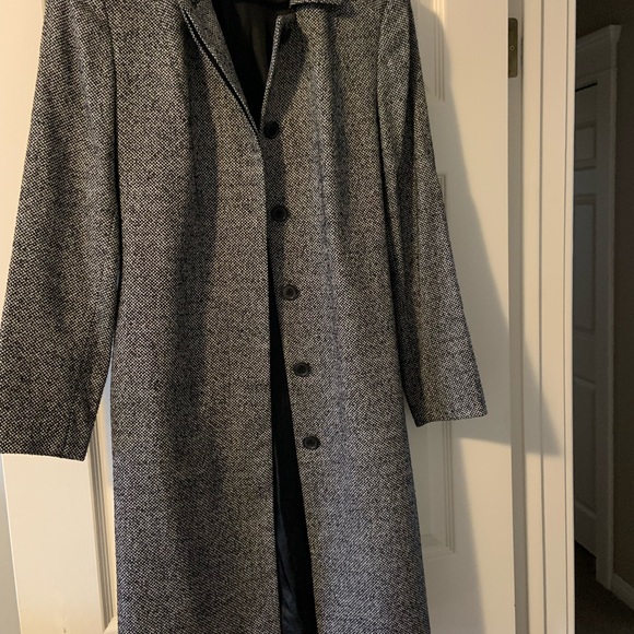 Italian tweed wool classic light coat - Picture 3 of 13